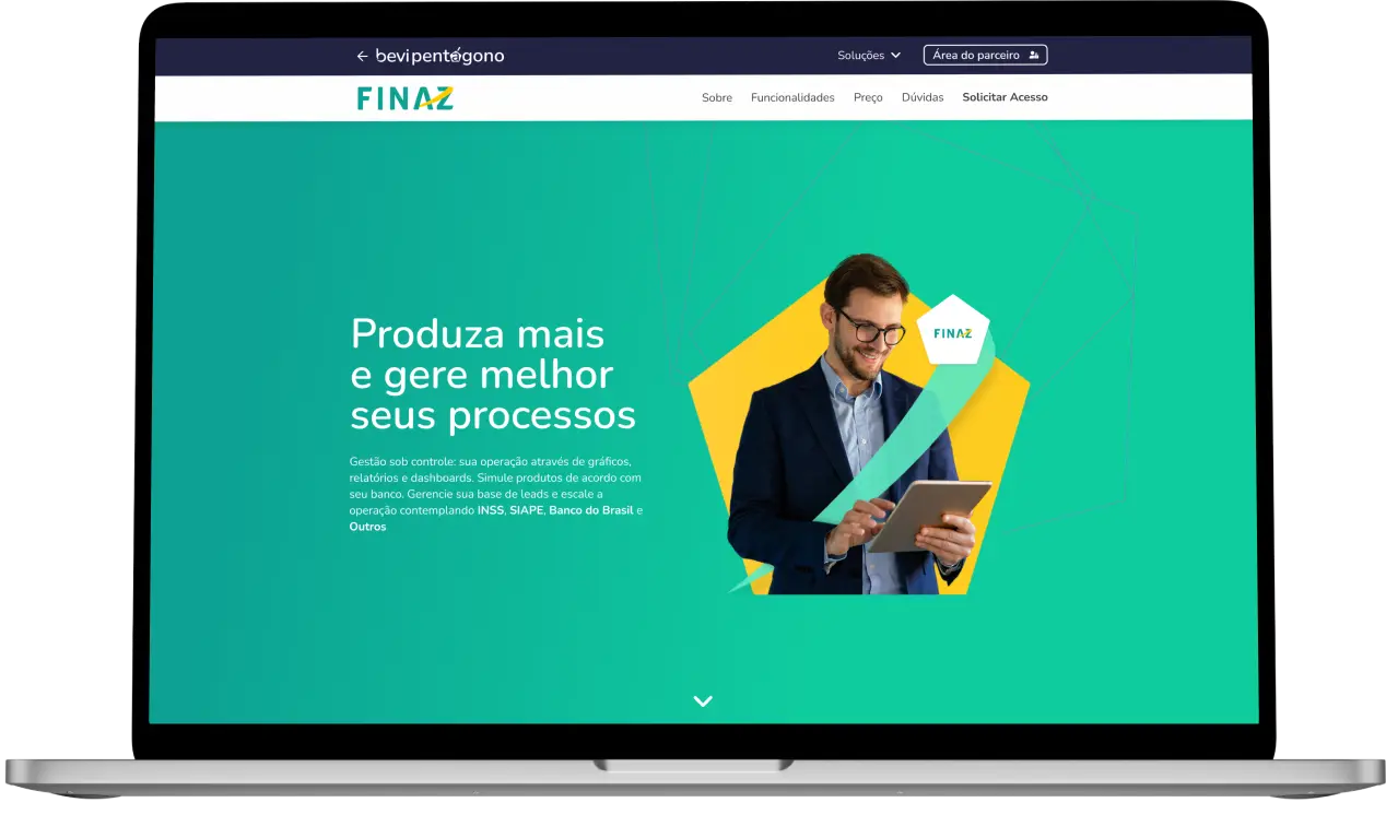 Tela do sistema Finaz