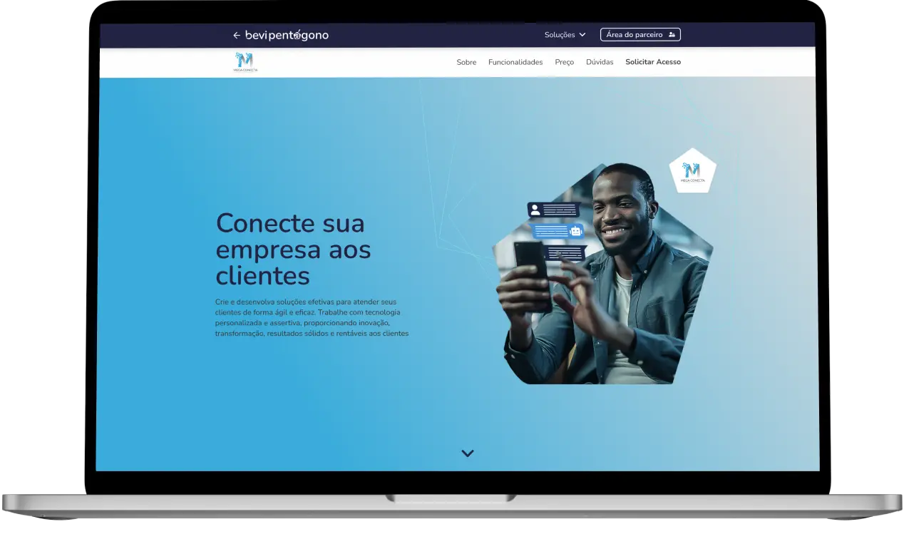 Tela do sistema Mega Conecta