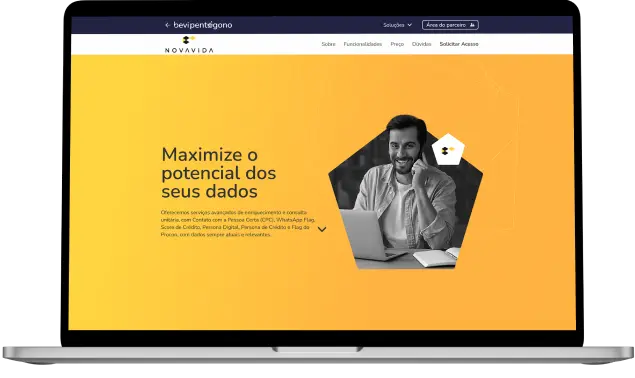 Tela do sistema Nova Vida